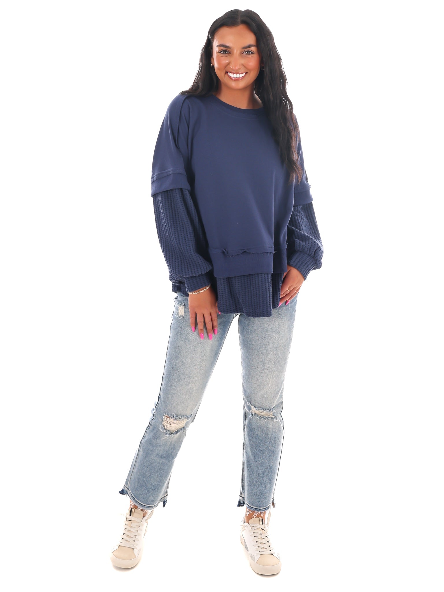 Safe to Say Contrast Top