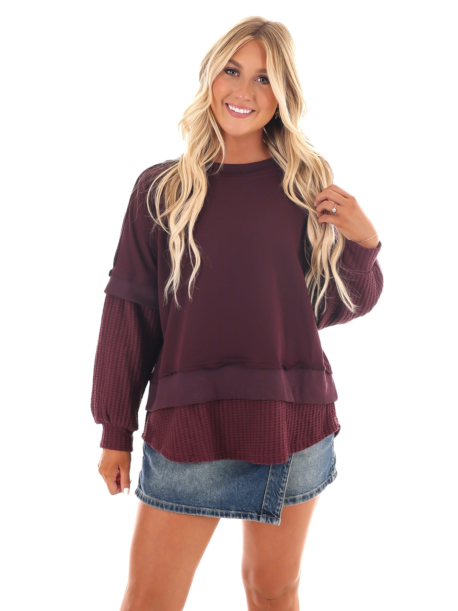 Safe to Say Contrast Top