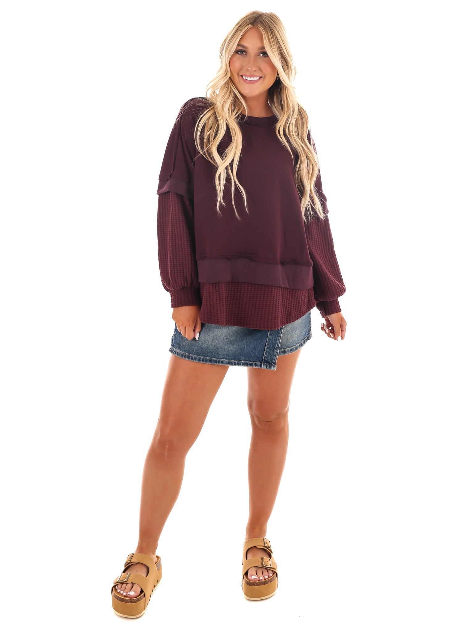 Safe to Say Contrast Top