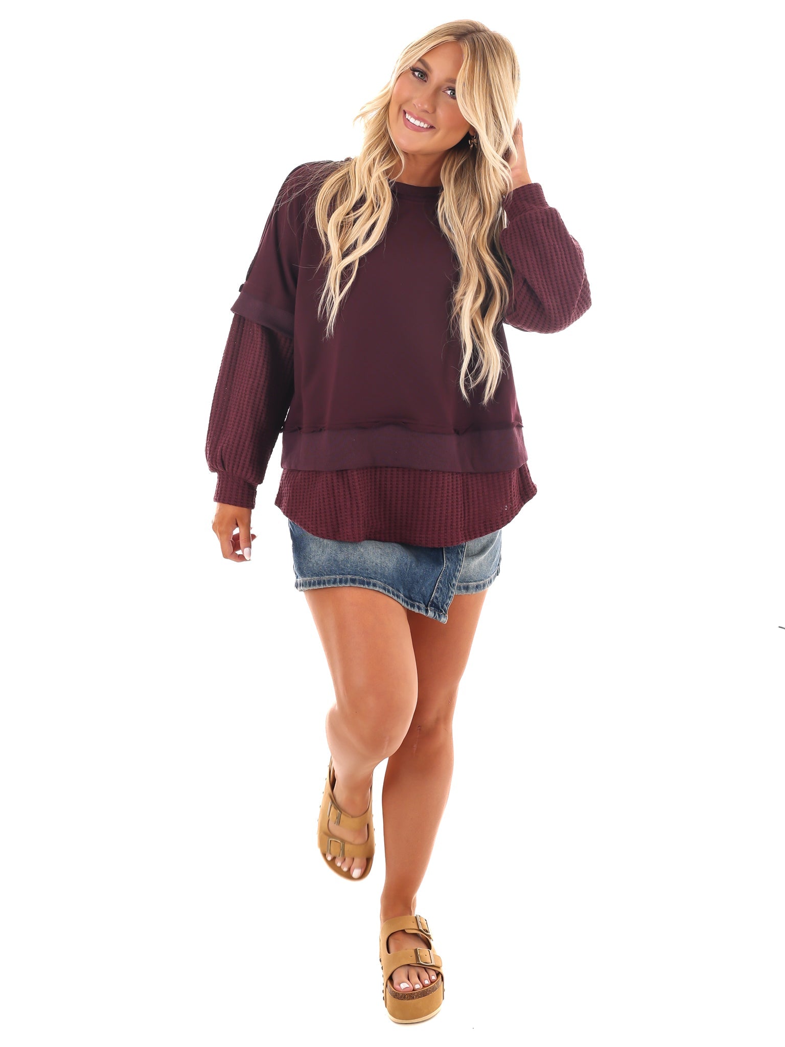 Safe to Say Contrast Top