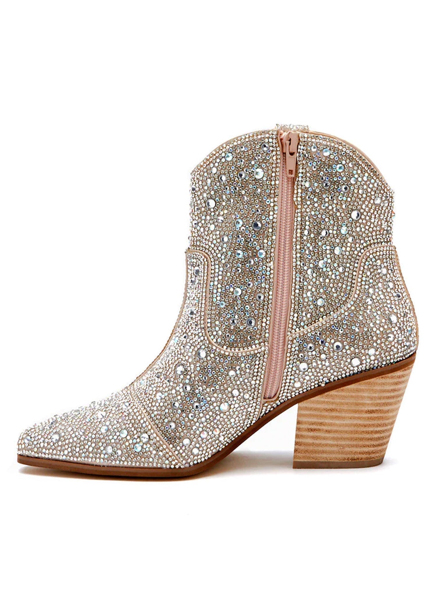 Harlow Clear Rhinestone Western Booties