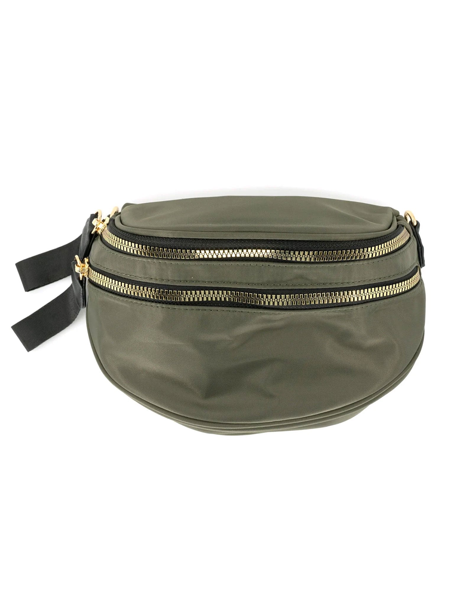Nylon Double Zipper Fanny Pack
