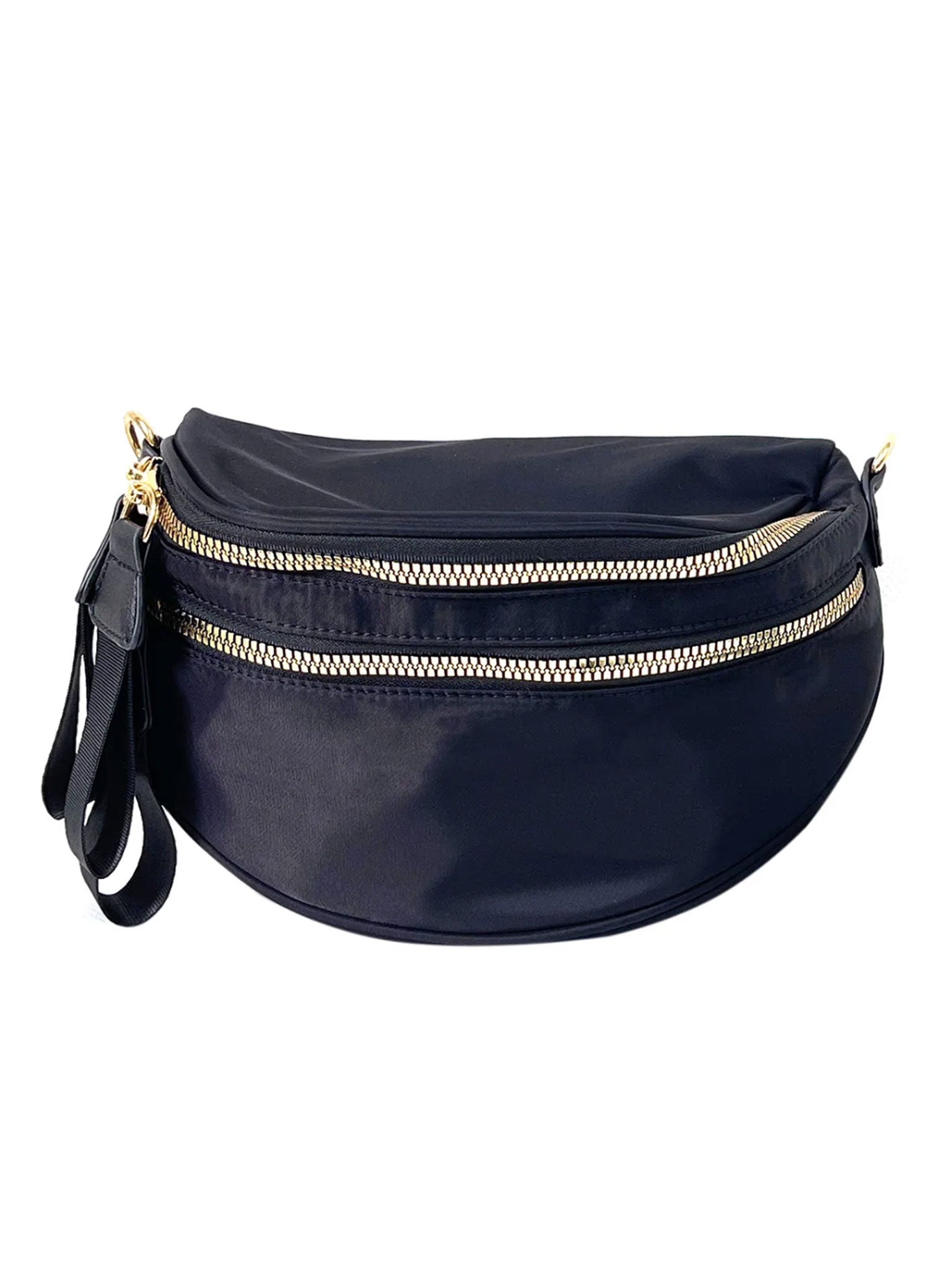 Nylon Double Zipper Fanny Pack