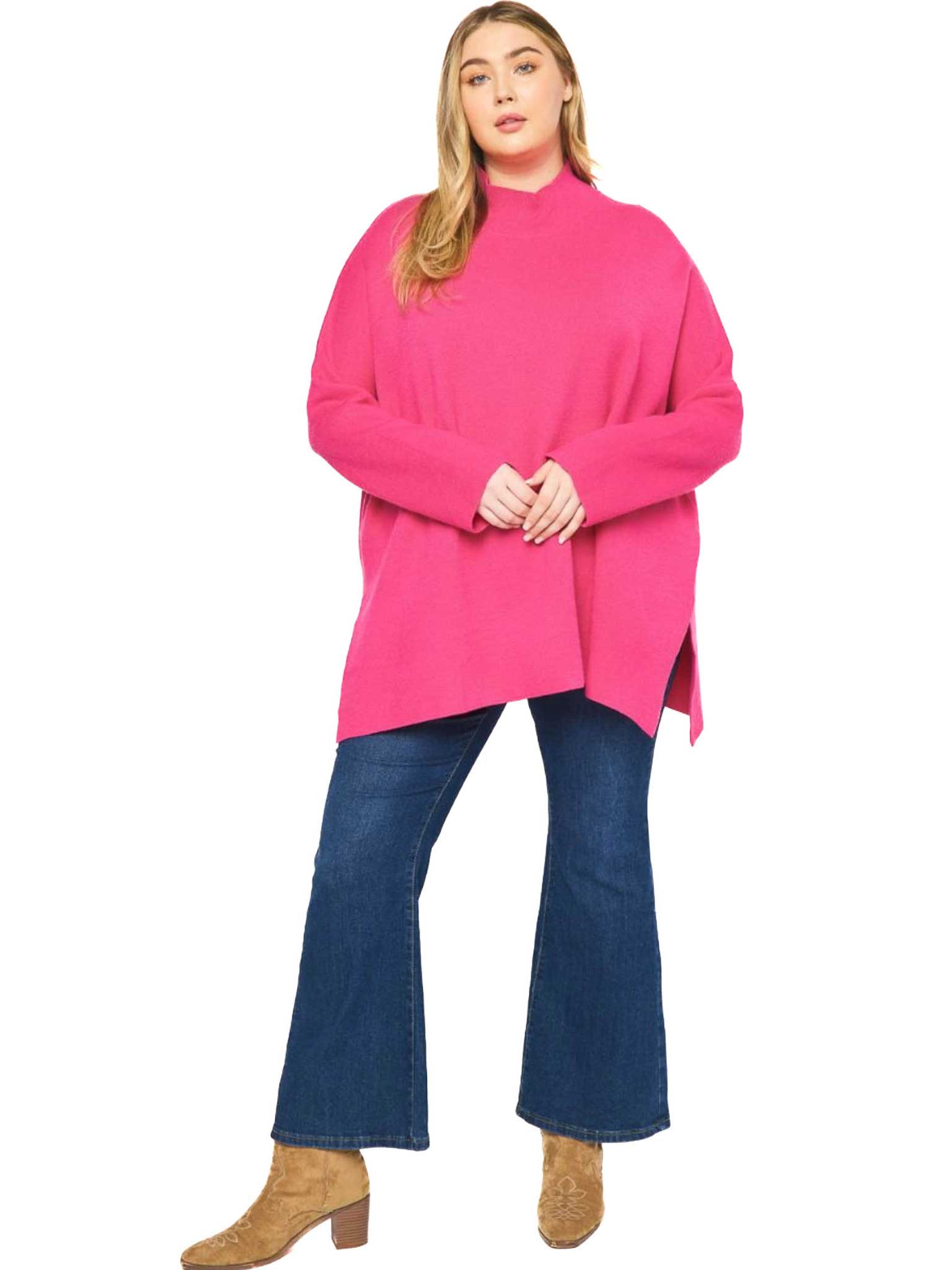 Curvy Love At Last Mock Neck Top