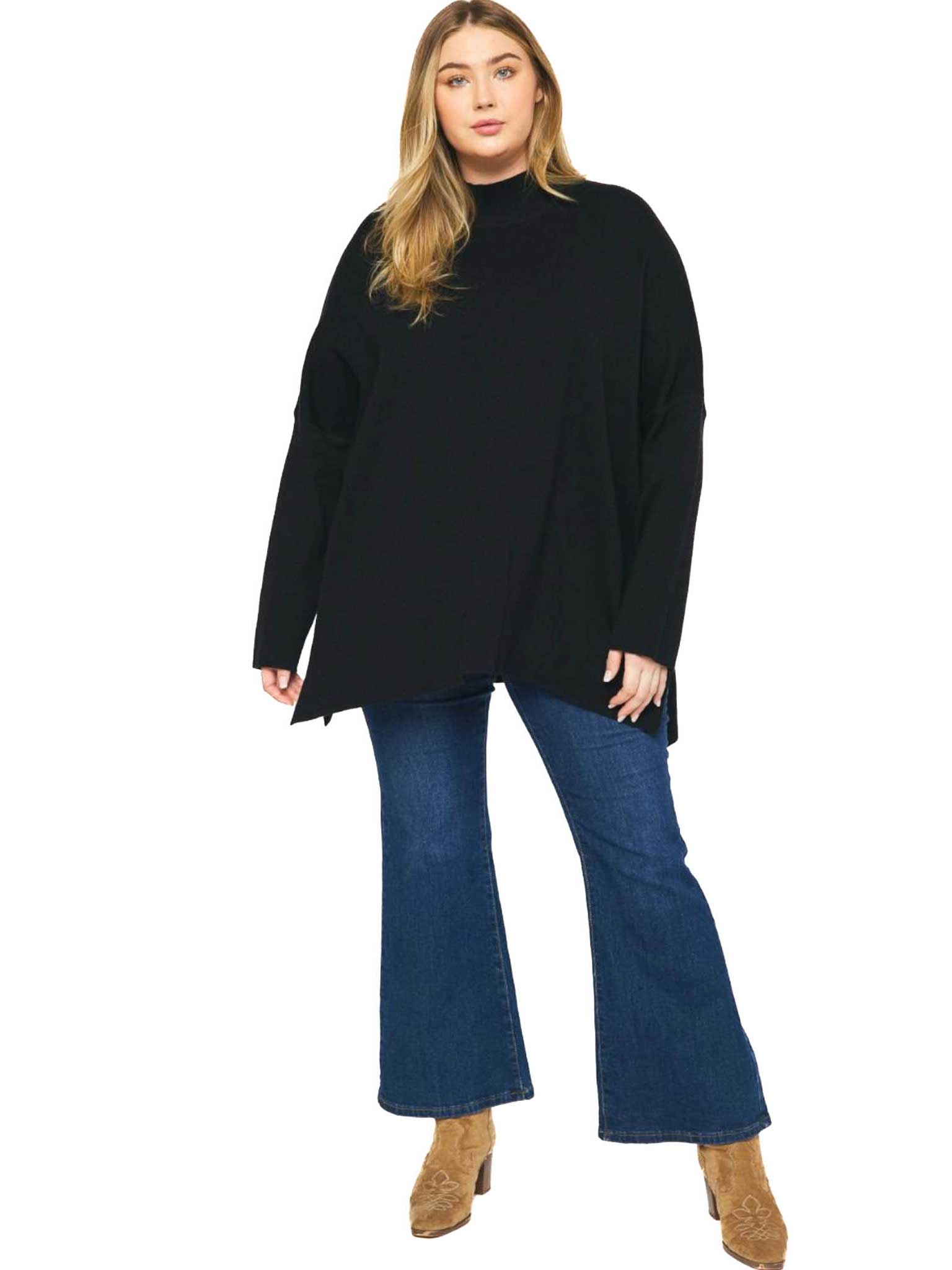 Curvy Love At Last Mock Neck Top