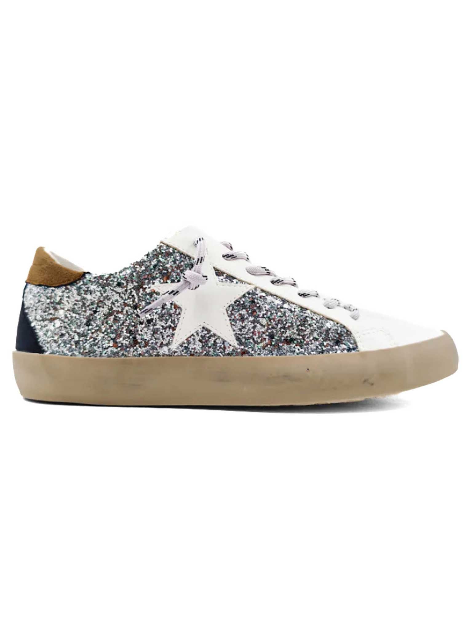 Paula Silver Sparkle Sneaker