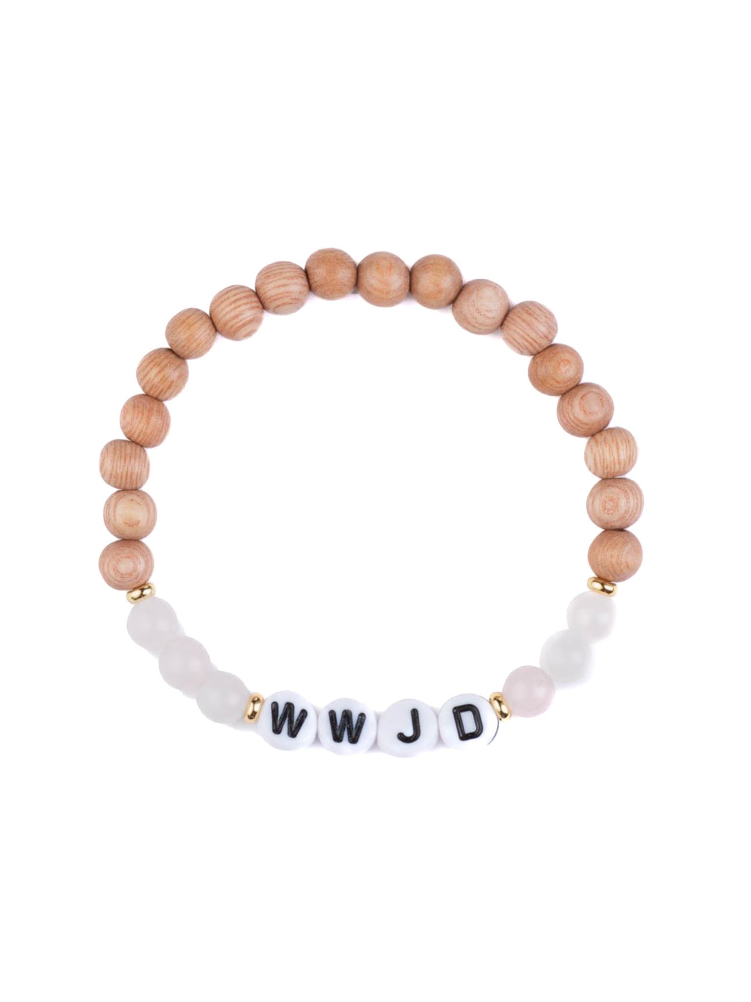 WWJD Wooden Letter Bracelet