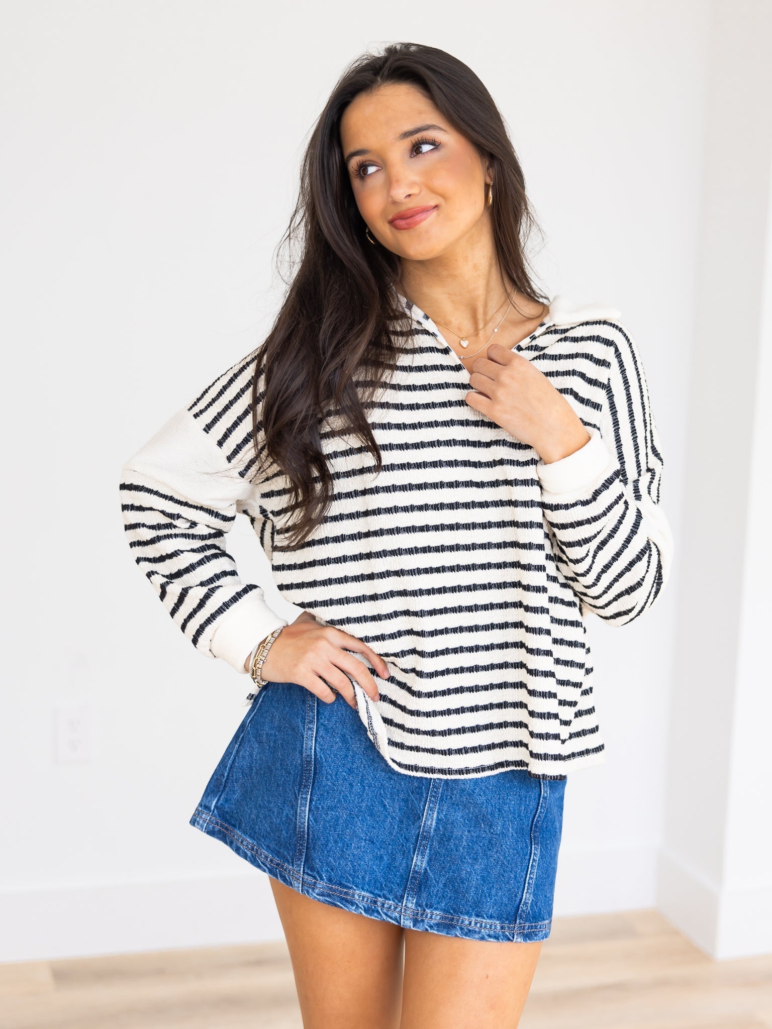 No Hard Feelings Stripe Top