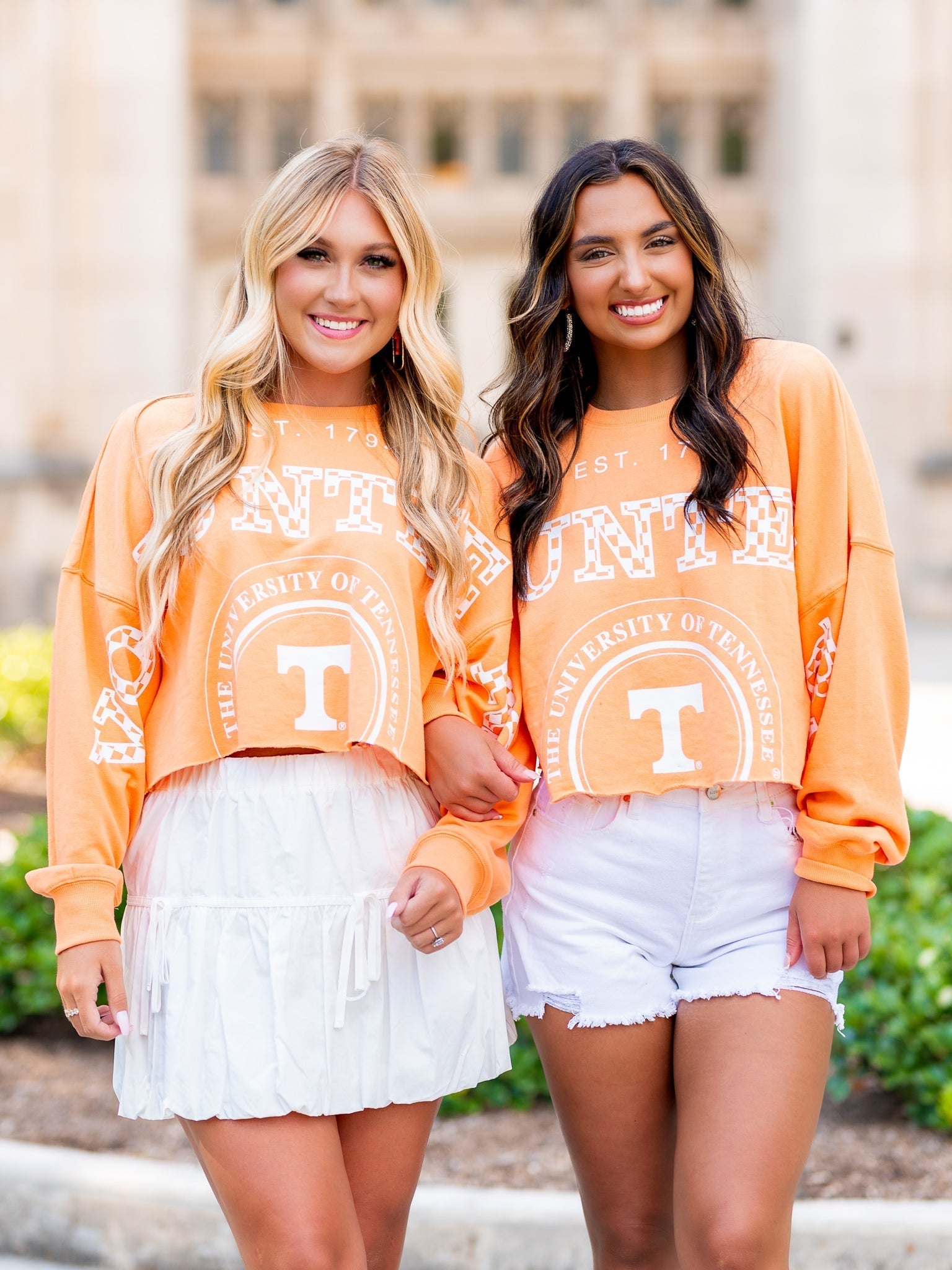 Checkerboard Tennessee Cropped Crewneck
