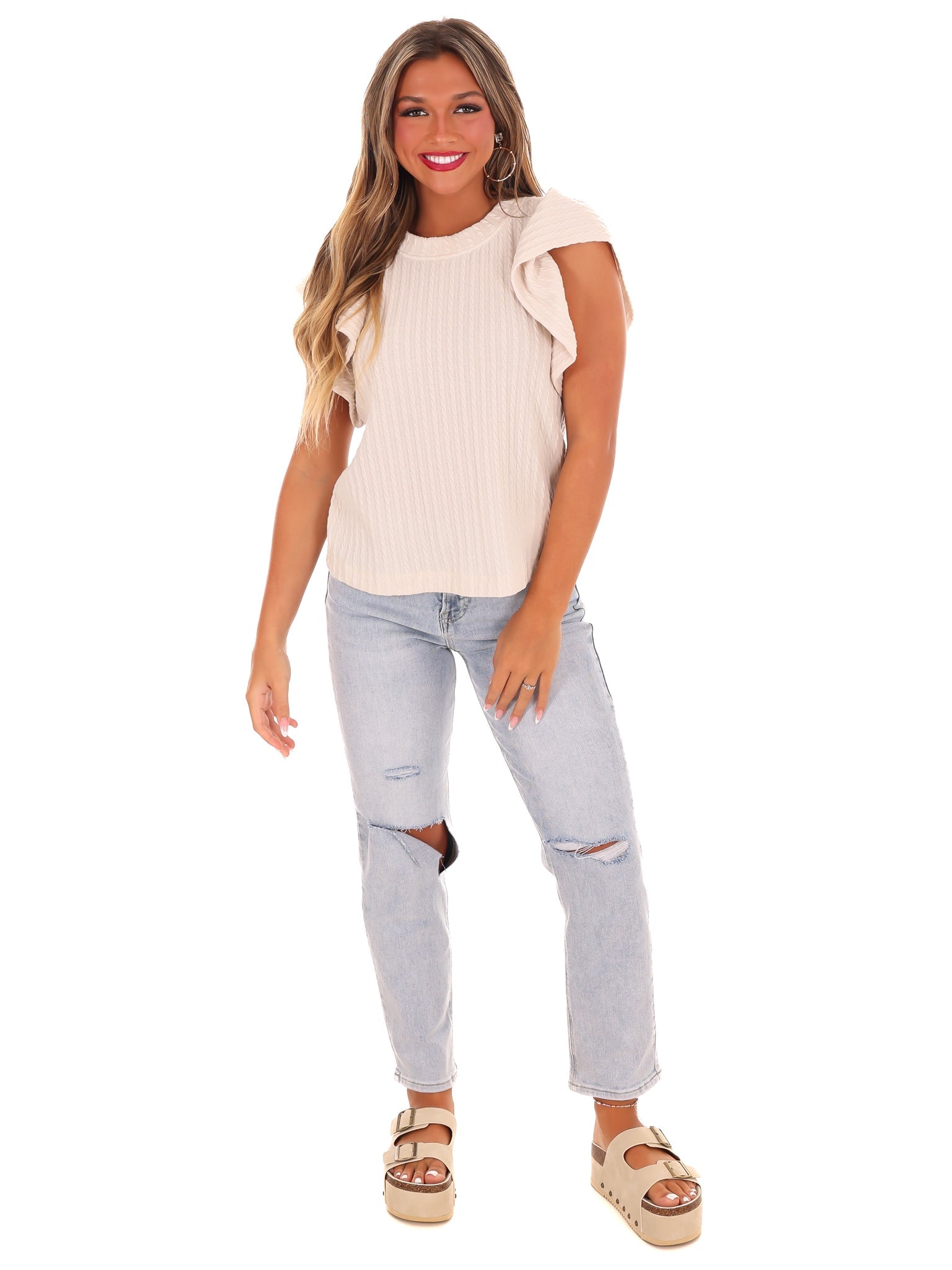Carry My Love Textured Top