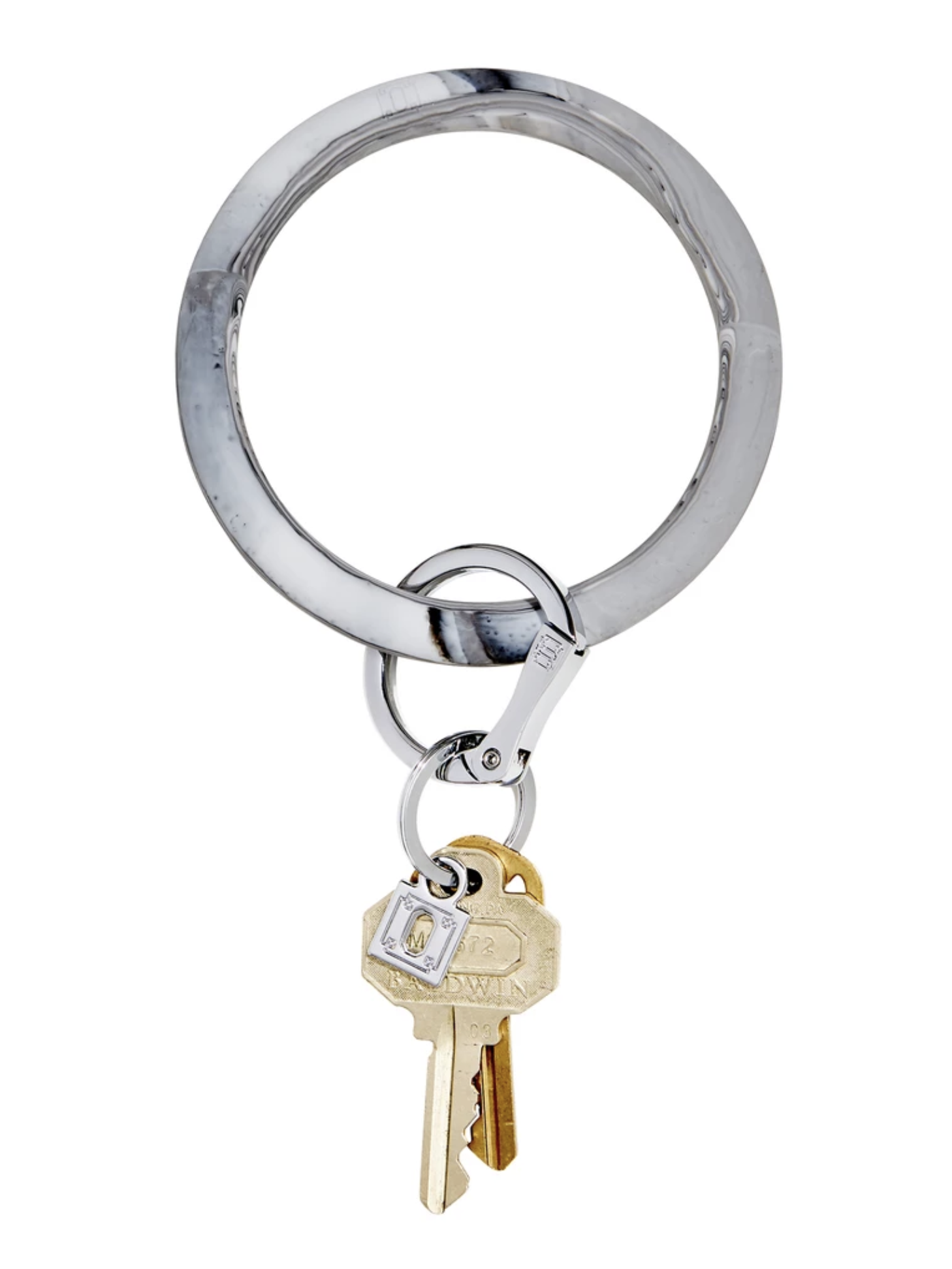 Tuxedo Marble SilicOne Big O Key Ring
