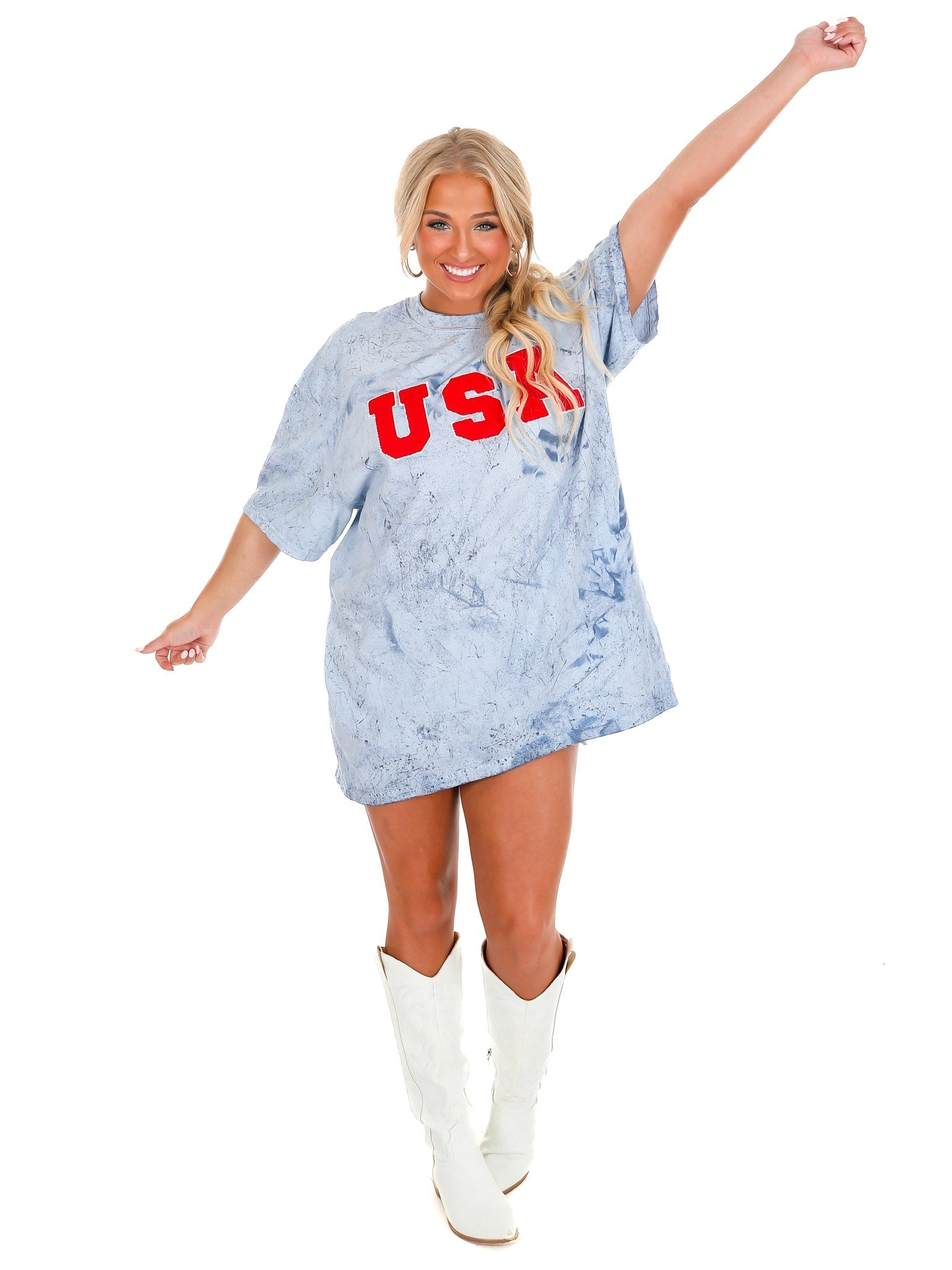 Oversized USA Chenille Tee