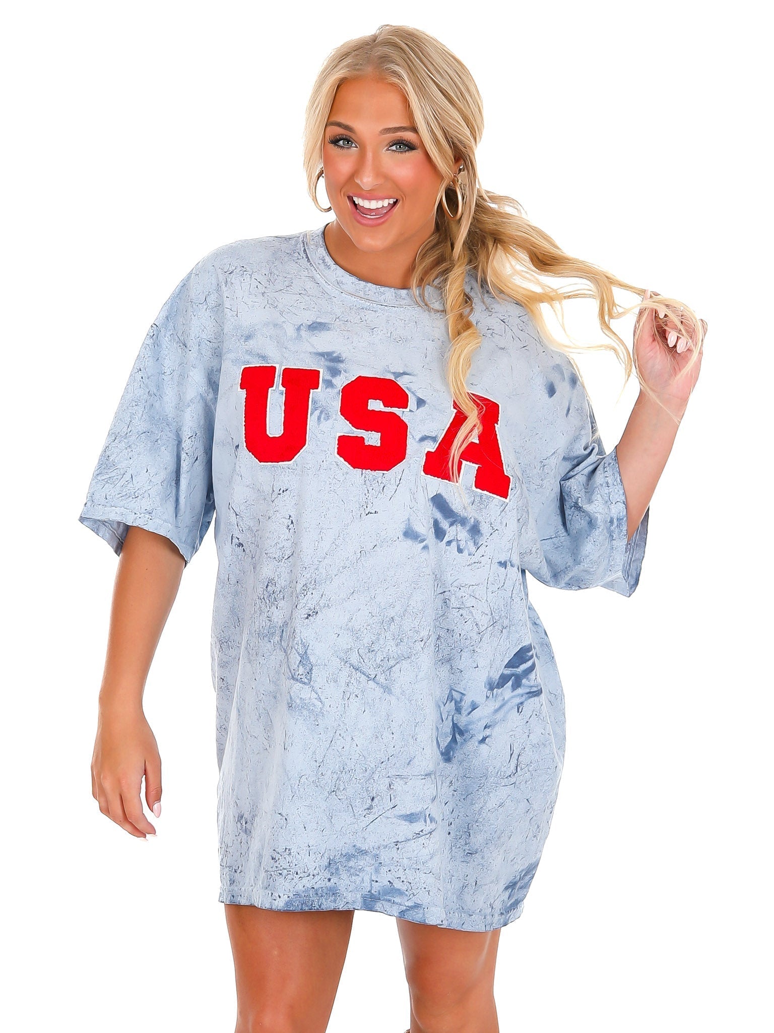 Oversized USA Chenille Tee