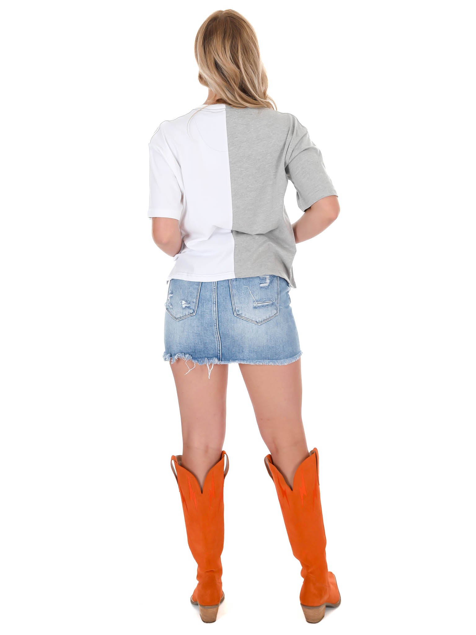 Tennessee Half & Half Waist Length Top