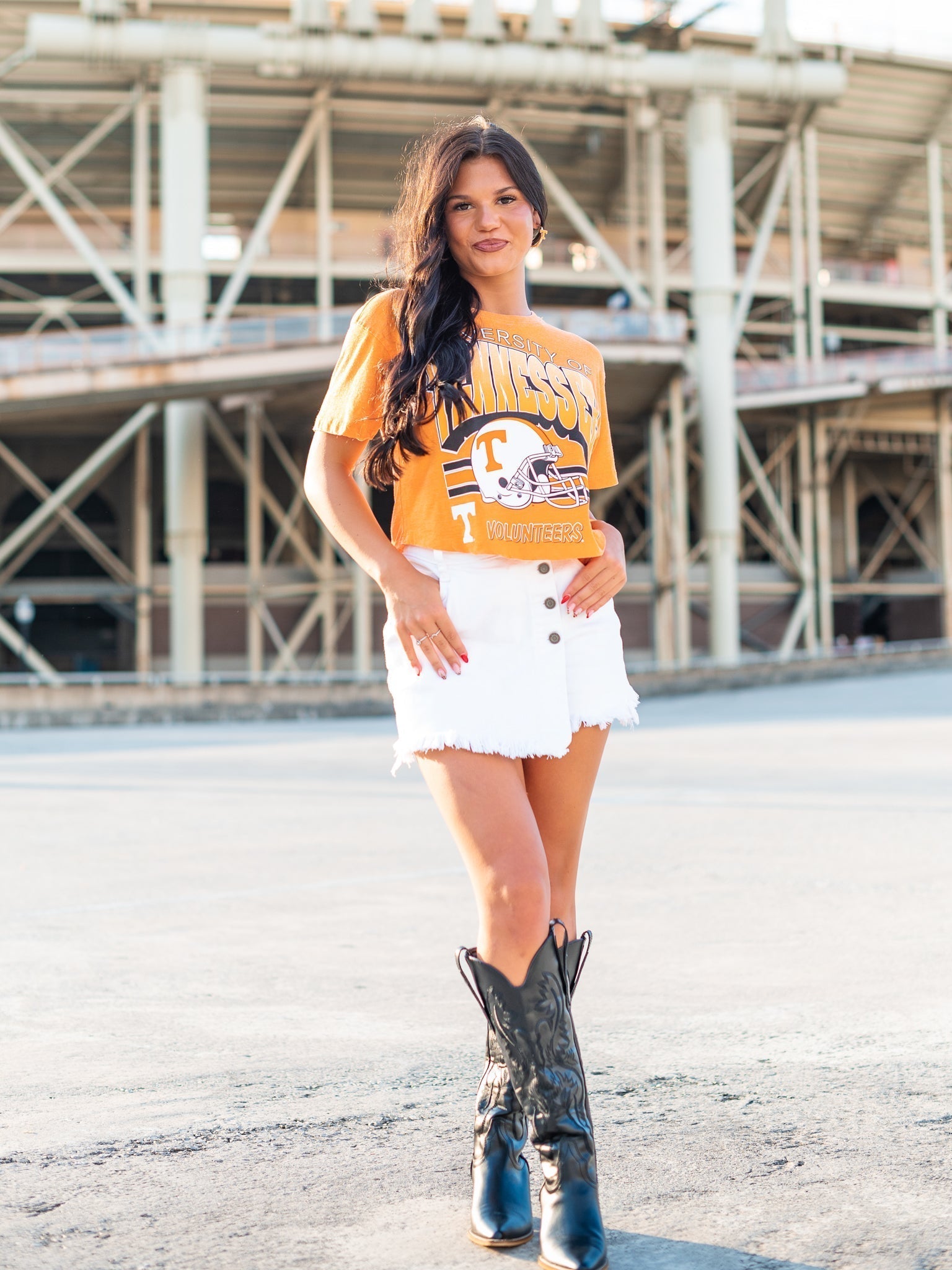 Tennessee Helmet Crop Top