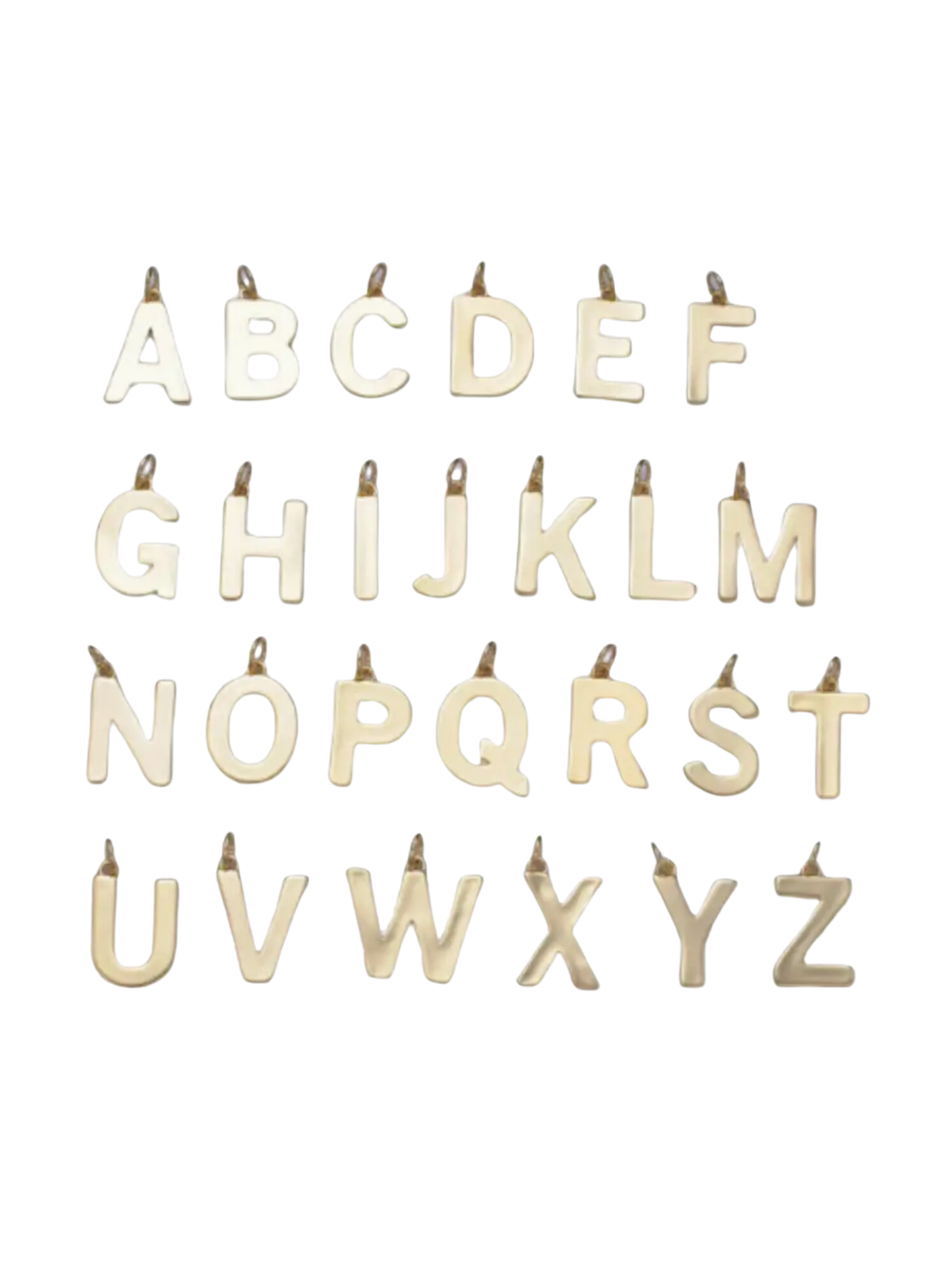 Charm Bar Gold Filled Initial Letter