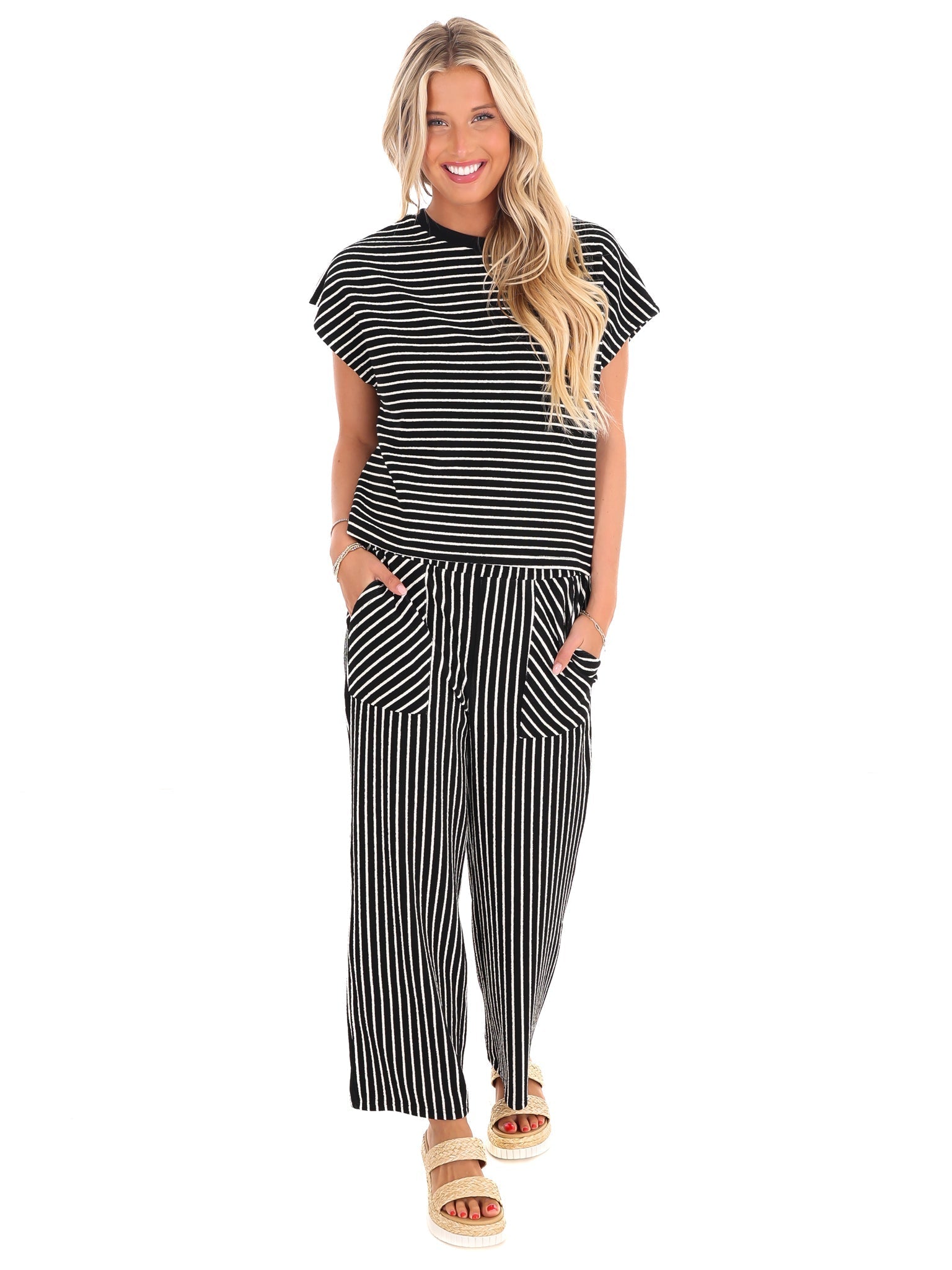 All is Well Stripe Two Piece Set