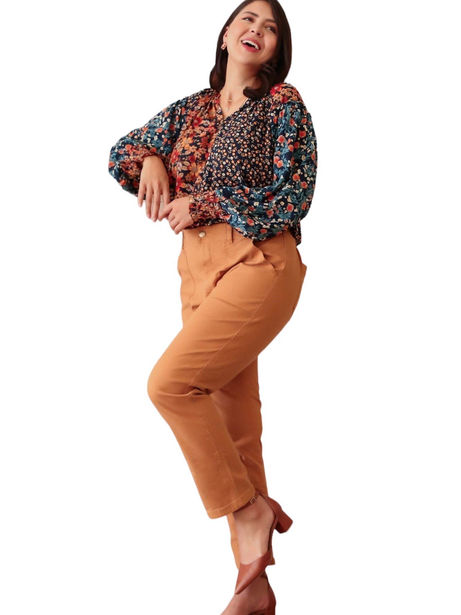 Curvy Win My Heart Print Top