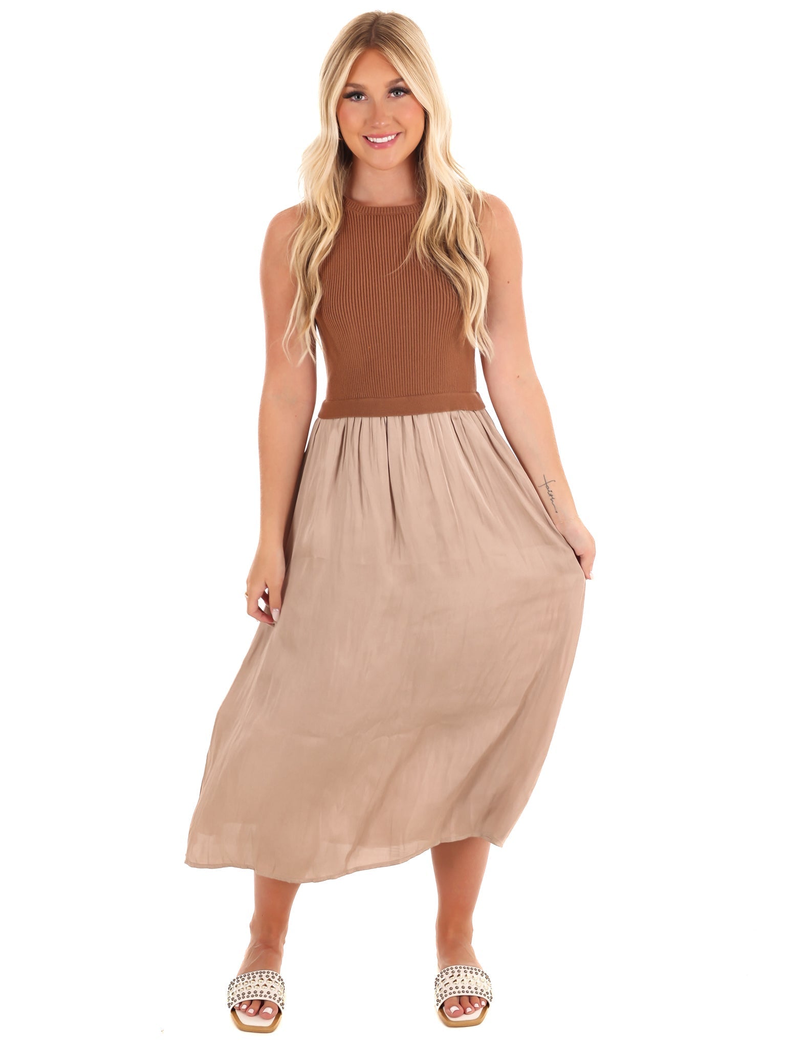 Crisp Evenings Midi Dress