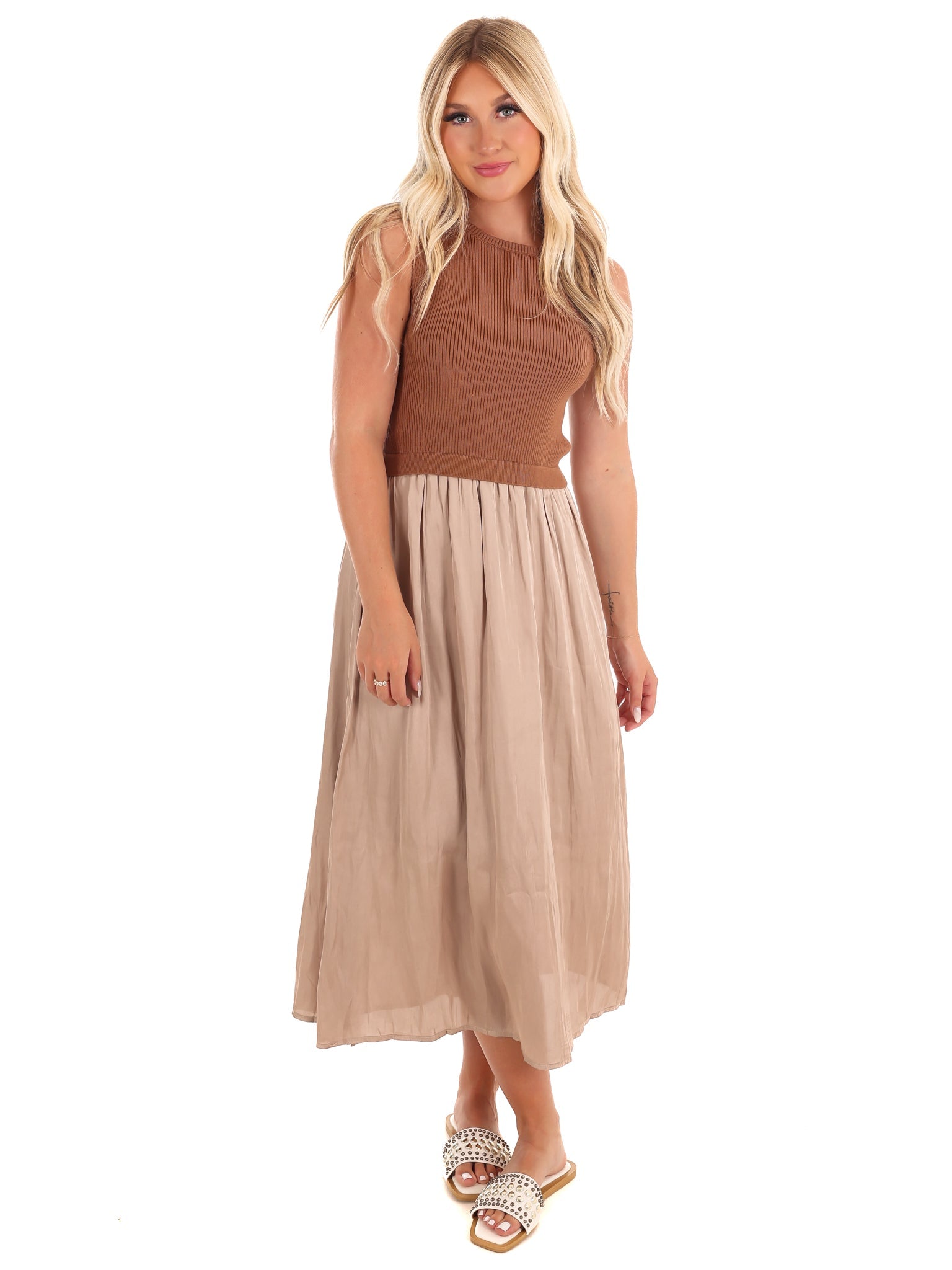 Crisp Evenings Midi Dress