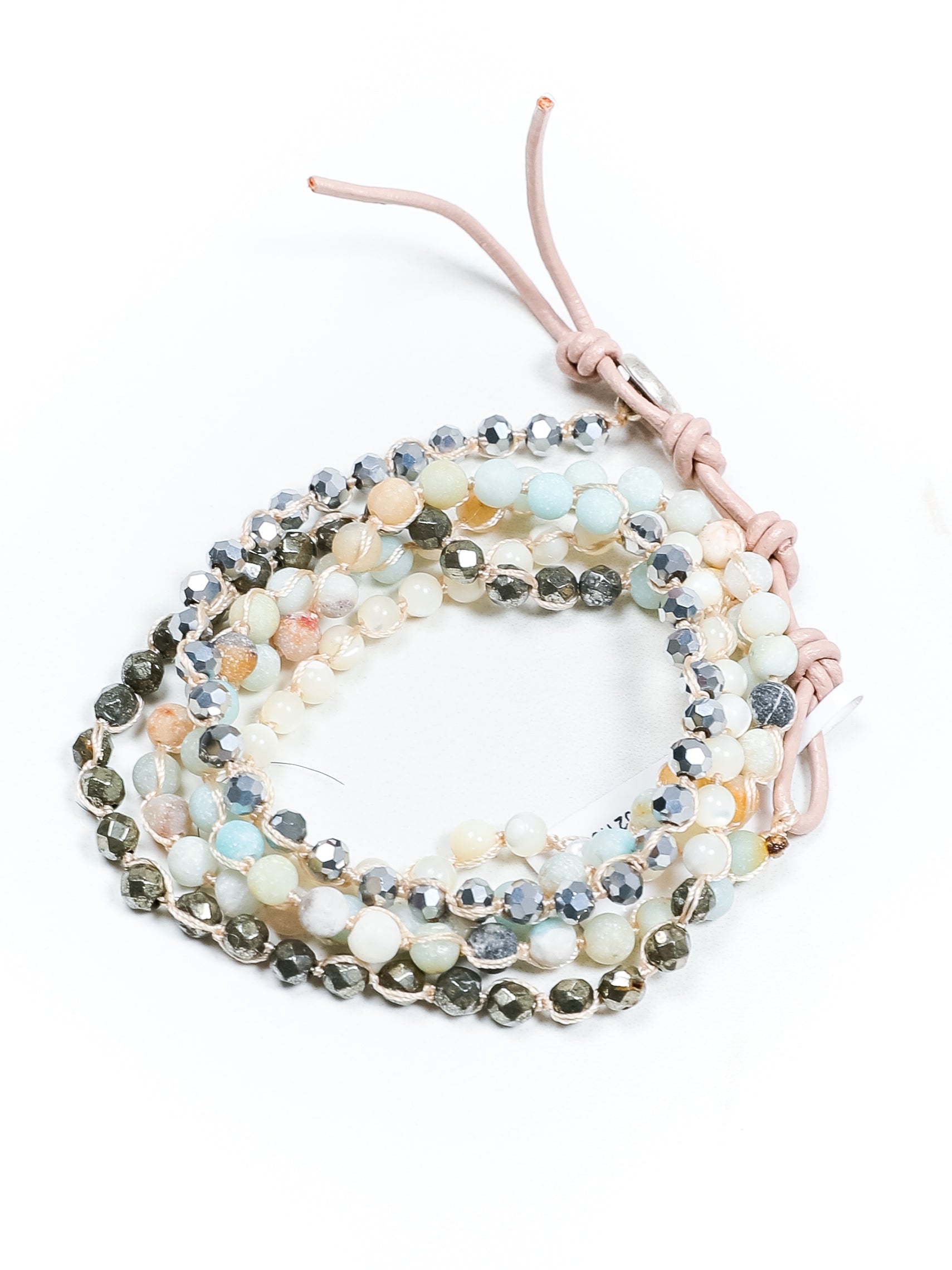 Crisp Crochet Leather Wrap