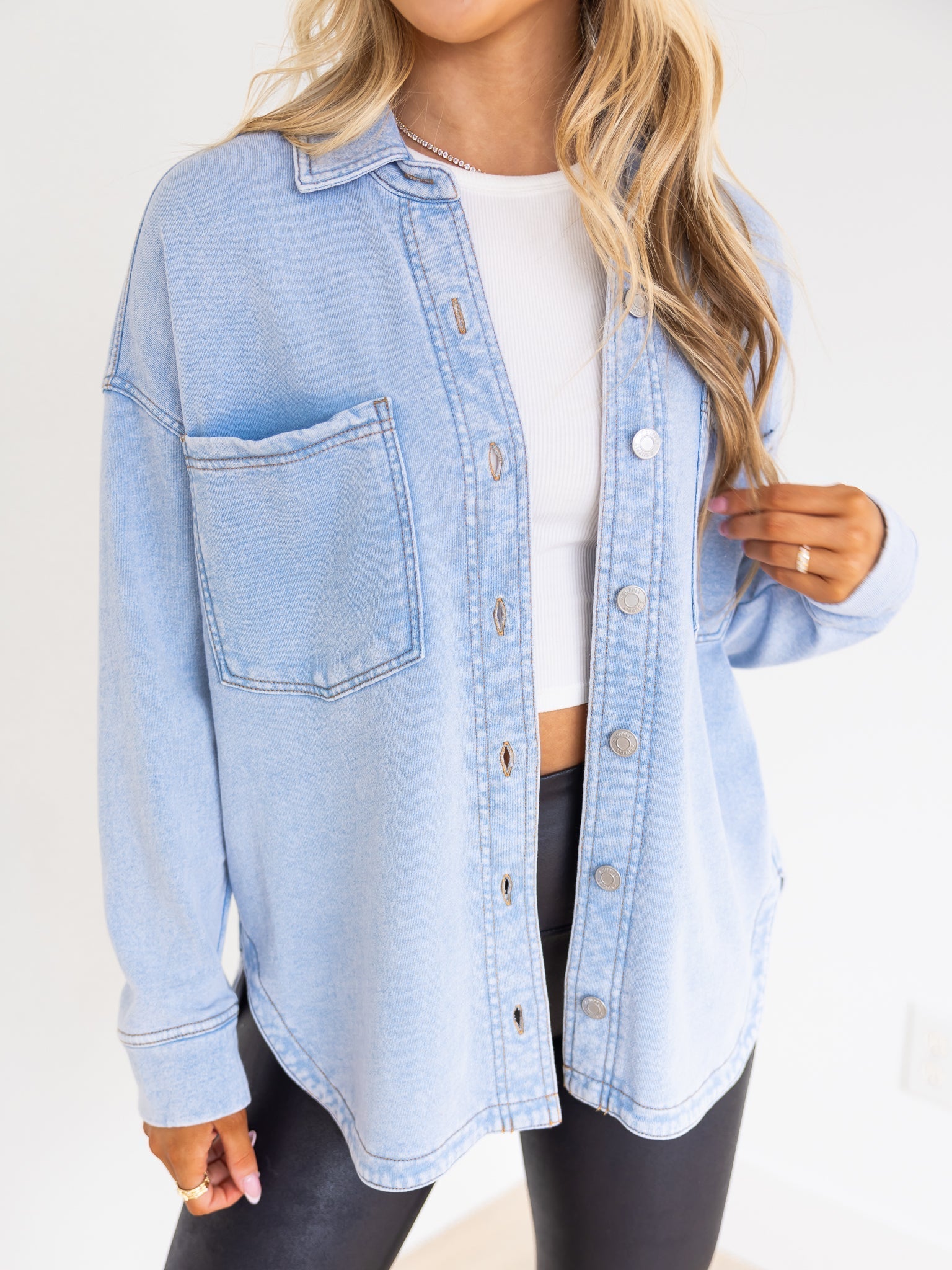 Z Supply All Day Knit Denim Jacket